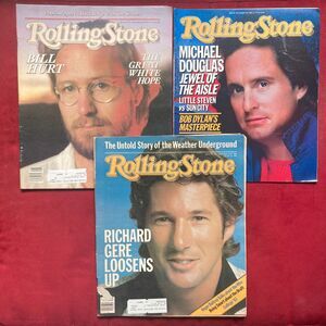 Rolling Stone Magazine Set No. 357, 379, 465 • Richard Gere • Michael Douglas